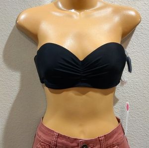 Xhilaration black bandeau bikini swim bikini S